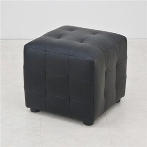 キューブスツール 黒 - 拡大画像