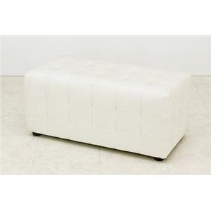 キューブベンチ 白 - 拡大画像