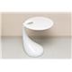 サイドテーブル 【IKAROS】 高さ56cm FRP(強化プラスチック) ホワイト(白) - 縮小画像2
