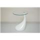 強化ガラスサイドテーブル(ラウンドテーブル) 【PILZ】 丸型/直径45cm FRP(強化プラスチック) ホワイト(白) - 縮小画像5