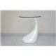 強化ガラスサイドテーブル(ラウンドテーブル) 【PILZ】 丸型/直径45cm FRP(強化プラスチック) ホワイト(白) - 縮小画像6