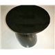 モダンサイドテーブル(ラウンドテーブル) 丸型/直径55cm FRP(強化プラスチック)製 ブラック(黒) - 縮小画像3