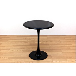 ラウンドテーブル(ハイテーブル) 【丸型/直径60cm】 FRP(強化プラスチック)製 ブラック(黒) - 拡大画像