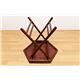 バンブー折りたたみテーブル 【六角形】 木製(竹) アジアンティーク 〔室内/屋外/ガーデン〕 - 縮小画像6