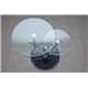 ガラスサイドテーブル 【マース】 丸型 天板2枚付き クロムメッキ/大理石 - 縮小画像4