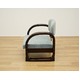 ラクラク座椅子 (Fabric) 座面高3段階調整可 天然木フレーム 肘付き グレー(灰)  - 縮小画像3
