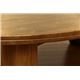 浮造りセンターテーブル/折りたたみローテーブル 【オーバル型】 木製 - 縮小画像5