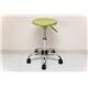 キャスター付きスツール/ワーキング回転チェア 高さ調節可 グリーン(緑) - 縮小画像2