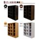 スライド式書棚(ロータイプ本棚) 木製 幅78.5×奥行28.5cm 可動棚付き ブラック(黒) - 縮小画像3