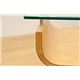 曲げ木(プライウッド)センターテーブル【LARK】 強化ガラス製天板/スチール 棚板付き ナチュラル - 縮小画像4