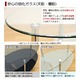 強化ガラスセンターテーブル(ローテーブル) 【FLORA】 オーバル型 アジャスター/棚板2枚付き クリア - 縮小画像5