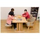 ダイニングテーブル(HONOKA) 【150cm×80cm】 木製 アジャスター付き ナチュラル - 縮小画像4