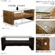 センターテーブル/ローテーブル(ABACA) 天然木/強化ガラス製天板 アジアン調 ブラウン - 縮小画像6