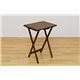 折りたたみテーブル/フォールディングテーブル 48cm×37cm 木製 ブラウン - 縮小画像2