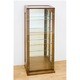 キャビネット/コレクションケース(CURIO) 木製/強化ガラス 幅43.5cm 高さ調節可 ダークブラウン - 縮小画像2