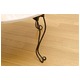 折りたたみローテーブル/折れ脚テーブル 【丸型(ラウンド)】 木製/スチール 猫足 ブラウン - 縮小画像3