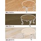 折りたたみローテーブル/折れ脚テーブル 【丸型(ラウンド)】 木製/スチール 猫足 ブラウン - 縮小画像5