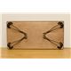 折りたたみローテーブル/折れ脚テーブル 【角型】 木製/スチール 猫足 ブラウン - 縮小画像3