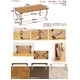 折りたたみローテーブル/折れ脚テーブル 【角型】 木製/スチール 猫足 ブラウン - 縮小画像5