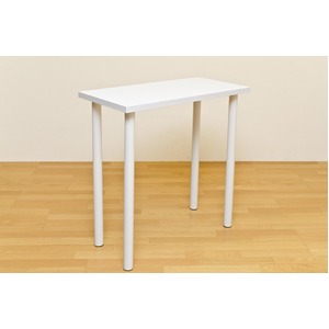 フリーバーテーブル(ハイテーブル) 【90cm×45cm】 天板厚約3cm ホワイト(白) - 拡大画像