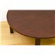 NEWラウンドテーブル(折りたたみローテーブル) 【丸型/直径75cm】 木製 ダークブラウン - 縮小画像2