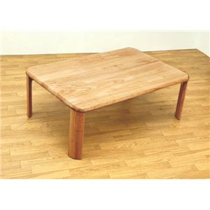 折りたたみローテーブル/NEWウッディーテーブル 【90cm×60cm】 木製 ナチュラル - 拡大画像