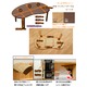 折りたたみローテーブル/NEWウッディーテーブル 【ビーンズ型/幅90cm】 木製 ブラウン - 縮小画像5