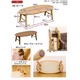 折りたたみローテーブル/棚付きフォールディングテーブル(EMIL) 【100cm×50cm】 オーバル型 木製 ビーチ - 縮小画像6