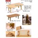 折りたたみローテーブル/フォールディングテーブル(LEAF) 【100cm×50cm】 木製 ビーチ - 縮小画像6