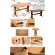 ダイニングテーブル/リビングテーブル 【幅140cm×奥行80cm】 長方形 木製 Coventry ナチュラル - 縮小画像4