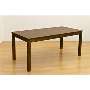 フリーテーブル(ダイニングテーブル/リビングテーブル) 長方形 幅165cm×奥行80cm 木製 ダークブラウン - 拡大画像