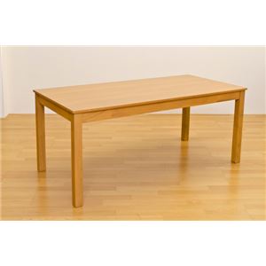 フリーテーブル(ダイニングテーブル/リビングテーブル) 長方形 幅165cm×奥行80cm 木製 ライトブラウン - 拡大画像
