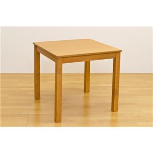 フリーテーブル(ダイニングテーブル/リビングテーブル) 正方形 幅75cm×奥行75cm 木製 ライトブラウン - 拡大画像