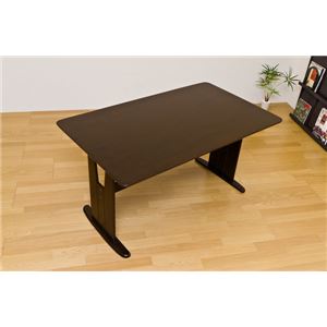 ダイニングテーブル/リビングテーブル 【長方形 幅135cm】 木製 BENSON ダークブラウン - 拡大画像
