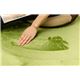 フランネルラグマット 【円形 直径200cm】 洗える ホットカーペット併用可 滑り止め加工 グリーン(緑) - 縮小画像5