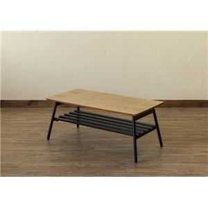 棚付き折れ脚テーブル Luster 80 オーク（OAK）