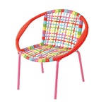 COLORS KID`S ROUND CHAIR RED MIXカラーキッズラウンドチェア