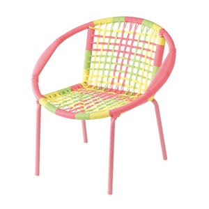 COLORS KID`S ROUND CHAIR PINK MIXカラーキッズラウンドチェア - 拡大画像