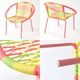 COLORS KID`S ROUND CHAIR PINK MIXカラーキッズラウンドチェア - 縮小画像2