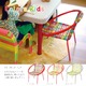 COLORS KID`S ROUND CHAIR PINK MIXカラーキッズラウンドチェア - 縮小画像3