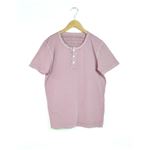ALEXANDER YAMAGUCHI コットンヘンリーネックTシャツ ラベンダー メンズ HLS-03(SIE/M)