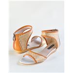 CLAUDIA CIUTI WEDGE SANDAL　ライトブラウン×ゴールド JACQUI(BEG/35)