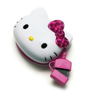 PGA docomo FOMA/SoftBank 3G携帯電話用 サンリオキャラクター ダイカットAC充電器 ハローキティ PG-KTYJU053FO 3個セット