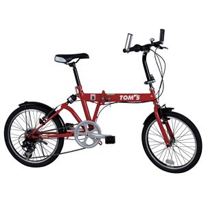 TOM'S（トムス） ノーパンク20インチ折り畳み自転車 レッド MG-TO206SN