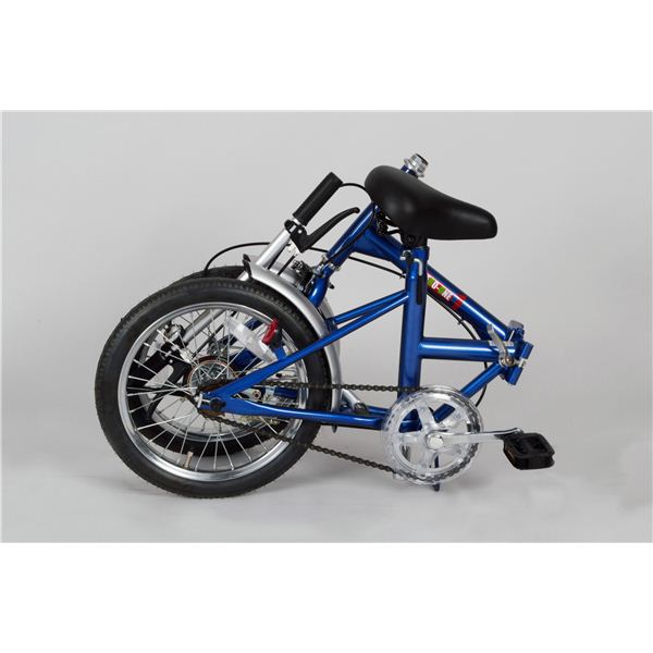 ZERO-ONE（ゼロワン） 16インチ 折り畳み自転車 FDB16 ブルー【タイヤを固定バンド・120cmワイヤーロック付 鍵2本】 72946 BL