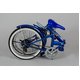ZERO-ONE　２０インチ６段ギア付折畳自転車　FDB20　6S　LEDライト・ワイヤ‐ロック付　ブルー - 縮小画像2