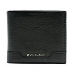 BVLGARI（ブルガリ） 33403 BLACK 二つ折り財布 小銭入れ付き 【ブランド箱入り】