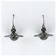 Vivienne Westwood（ヴィヴィアンウエストウッド） TINY PAVE 3D ORB E GUNMETAL BLACK DIAMOND ピアス