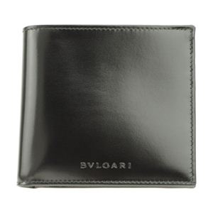 BVLGARI（ブルガリ） 20064 BLACK 二つ折り財布 小銭入れ付き 【ブランド箱入り】