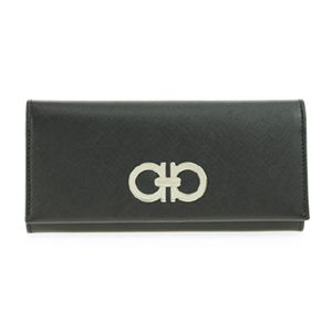 Salvatore Ferragamo（フェラガモ） B481PEBBLE BLK 長札（ファスナー付）